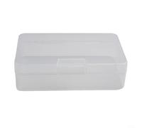 Boîte à outils rectangulaire transparente avec loquet de sécurité pour pièces électroniques, vis, perles, cosmétiques, papeterie, conteneur de rangement en PVC (14,2 x 9 x 4,1 cm)