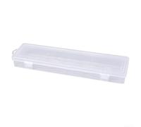 Boîte à outils renforcée de 35,6 cm avec fond antidérapant renforcé | Plastique polypropylène épais, vue transparente, couvercle à verrouillage sécurisé, 355 x 90 x 38 mm, organisateur de bijoux