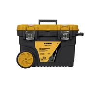 Caisse à outils Vito Pro-Power Caisse à outils roulante de chantier 595 x 380 x 420 mm sur roues VITO Malette outil haute résistance poignée télescopique