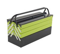 Boîte À Outils Toolbox 53x20x27,5cm 27L Acier Pliable Poignée Vide