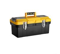 Boîte à outils utilitaire avec étagères internes et conteneur de petites pièces pour une organisation efficace des outils de rénovation et du matériel de bricolage (35,6 cm B)