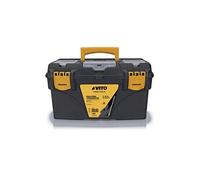VITO - Boite à outils vide 21" 53.5 x 29.1 x 28 cm - Grande Caisse à outils 3 organiseurs + Porte outils amovible