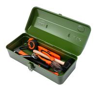 boîte à Outils, Vide, 37 x 16 x 12 cm, Robuste, Durable, en métal, avec poignée de Transport et Verrouillage, Mallette de Transport Universelle, pour Le Rangement et Le Transport des