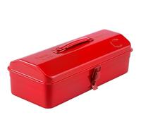 Boîte à Outils Vide, 37 x 16 x 12 cm, Robuste, Durable, en Métal, avec Poignée de Transport et Verrouillage, Mallette de Transport Universelle, pour Le Rangement et le