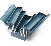 Boite à outils vide 420x200x200 mm en Acier avec 5 Compartiments Caisse pour outils avec Poignée
