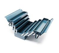 Boite à outils vide 420x200x250 mm en Acier avec 7 Compartiments Caisse pour outils avec Poignée