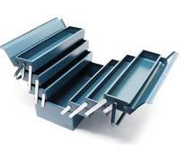 Boite à outils vide 530x200x250 mm en Acier avec 7 Compartiments Caisse pour outils avec Poignée