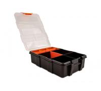Boîte à outils (vide) - DELOCK - 18419 - 11 compartiments - Plastique - Noir/Orange