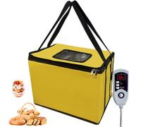 Boîte à pain avec chauffage - Armoire de fermentation pliable - Température et minuterie réglables - Pour la cuisson du pain, du yaourt, du natto et du savon fait à la main - 40 x 26 x 30 cm