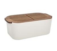 Boîte à Pain Avec Planche "Acacia" 33cm Blanc