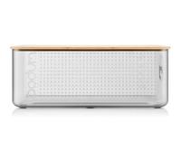 Boite à pain - BODUM - 11555-613S-80 - Grand modèle - Couvercle bambou - Gris transparent