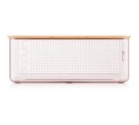 Boite à pain - BODUM - 11555-679S-80 - Grand modèle - Couvercle bambou - Rose transparent