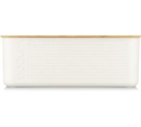 Boite à pain - BODUM - 11555-913 - Grand modèle - Couvercle bambou - Blanc