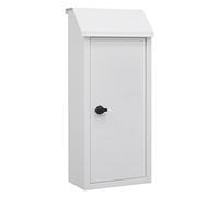 Boîte à pain, Boîte aux Lettres en Acier pour les livraisons de pain, Pour baguette de pain et journaux, grandes dimensions et grande capacité, sans clé, Blanc