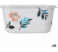 Boîte à pain carrée avec couvercle la mediterranean alba mélamine 15,5 x 15,5 x 7,5 cm (12 pièces)