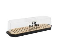 Boite à Pain - Cook Concept - Couvercle Transparent - Support En Bois - Transparent