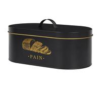 Cook Concept - Boîte à pain Lounge BT6818 - Métal noir et doré - H12 x L33 x P18 cm