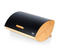 Vilde Boîte à pain Moderne bambou et métal Grande capacité 35,5×24,5×15,5 cm