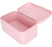 Boîte à pain en fer / boîte à pain de grande capacité / récipient de rangement alimentaire pour comptoir de cuisine / pour la maison, la cuisine, le bureau, le café / rose