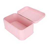 Boîte à pain en métal, conteneur à pain en fer rose, organisateur de pain rétro, bac de rangement avec couvercle, mallette de rangement de cuisine domestique