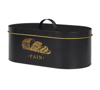 Cook Concept - Boîte à pain Lounge BT6818 - Métal noir et doré - H12 x L33 x P18 cm