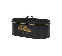 Boîte à Pain en Métal "Lounge" 33cm Noir