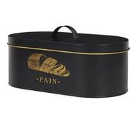 Cook Concept - Boîte à pain Lounge BT6818 - Métal noir et doré - H12 x L33 x P18 cm