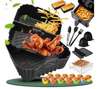 Boîte à pain en silicone résistant à la chaleur pour friteuse à air chaud COSORI Airfryer - Moules de cuisson - Pince de cuisine - Moule à gâteau etc. - Compatible avec les paniers double CAF-P652-KEU