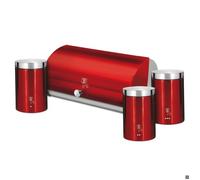 Boîte à pain et set de récipients alimentaires - BERLINGERHAUS - BH-6729 - Acier inoxydable - 4 pièces - Rouge