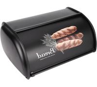 Boîte à pain Grande capacité avec couvercle enroulable noir Vendos85
