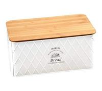 Kesper Boîte à pain 18045 – Métal blanc – 32 x 15 x 21 cm