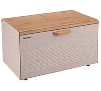KB-7465 Boîte à pain en bois et acier inoxydable Beige
