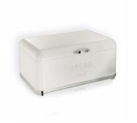 Boîte à pain - Maestro - MR1677 - Design rétro - Acier laqué - Blanc/Argenté