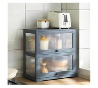 Boîte à Pain Multicouches en Bambou Naturel, Grande capacité, idéale for Le Plan de Travail, Fermeture magnétique, étanche à la poussière et à l'humidité.(Grey,42 * 25 * 50cm)