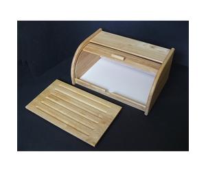 Boite à pain planche à découper 2 en 1 en bois