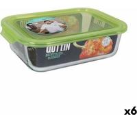 Boîte à pain rectangulaire avec couvercle vert quttin rectangulaire 1,5 l (6 pièces)