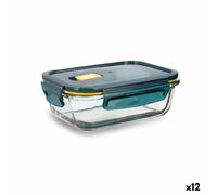 Boîte à pain rectangulaire hermétique quid astral rectangulaire 640 ml bleu verre (12 pcs.)