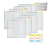 Boîte à papier pour album - Solution organisationnelle pour Scrapbook-P, transparente, porte-papier pour album, organisateur en carton transparent 12 x 12 avec onglets autocollants