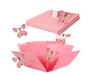 Boîte À Papillons Volants, Design Compact Et Léger, 15 X 14,2 X 12,4 Cm, Coffret Cadeau De Papillons, Papillon Volant, Effet Mouche Automatique, Pour Anniversaire, Mariage, Re