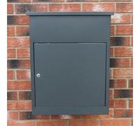 Boîte à Parcels Murale Gris 58 cm Sécurisée Large Colis Lettres 5 Clés INCLUS Gris G