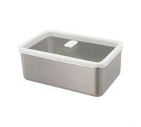 Boîte à pâte à couvercle transparent avec joint en silicone intégré et port de libération d'air centré pour un environnement de fermentation équilibré (1500 ml)
