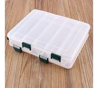 Boîte à Pêche, Boîte de Rangement à Pêche Double Face, Boîte à Leurres avec 12 Compartiments pour Kit d'Accessoires de Pêche