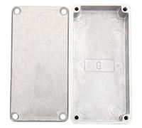 Boîte à Pédales D'effet Guitare en Aluminium Moulé, Argenté | Remplacement du Boîtier, Surface Polie, pour Pédales DIY Électriques, Accessoire Compact