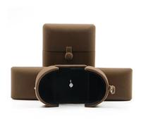 Boîte À Pendentif Double Anneau De Mariage En Velours, Design Spécial, Présentoir Bijoux Qualité, Coffret Cadeau pour Mariage,Proposition(Dark Brown,Pendant Box)