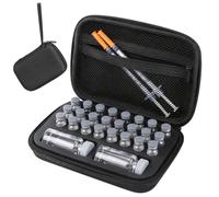 Boîte à peptides pour 3 ml et 30 ml, 26 fioles avec poche en filet