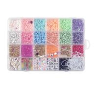 Boîte à Perles - JEUX 2 MOMES - 1500 Perles - Fil 9m - Multicolore
