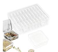 Boîte à perles transparente à 30 grilles - Organisateur de bijoux à compartiment en plastique, étui de rangement pour petit matériel | Bac artisanal portable pour perles, apprêts, breloques, pilules,