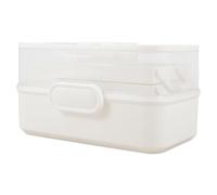 Boîte à Pharmacie à 3 étagères 7 l - boîte à médicaments - Mallette de Premiers Secours - Boîte de Rangement Multifonction avec poignée de Transport - 28,5 x 17 x 15,5 cm - Blanc