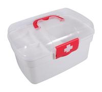 Boîte à Pharmacie Portable Blanche en Pp, Petit Format 2, 6 L