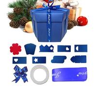 Boîte à photos à faire soi-même, 8 couches réutilisable pour emballage d'anniversaire | Boîte à souvenirs d'amour pour parents, étudiants, anniversaire, fête de mariage, fiançailles, Noël